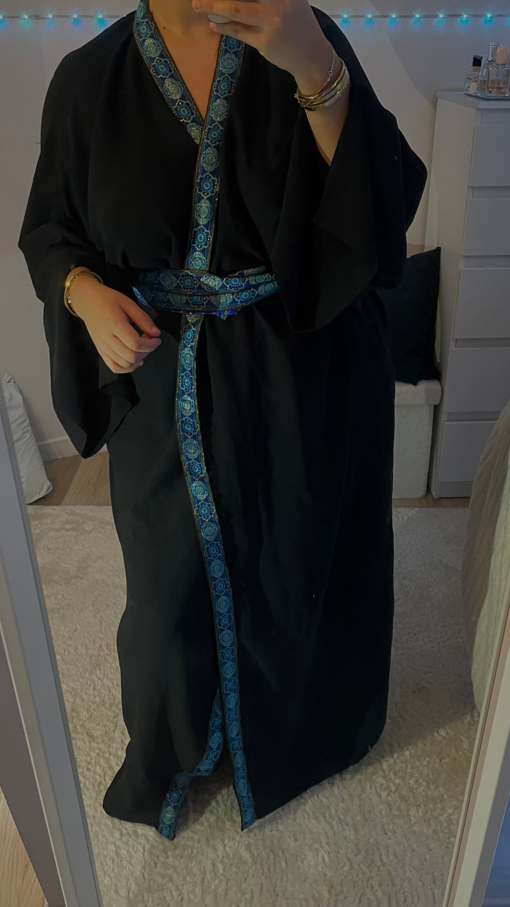 Abaya siwār bleu