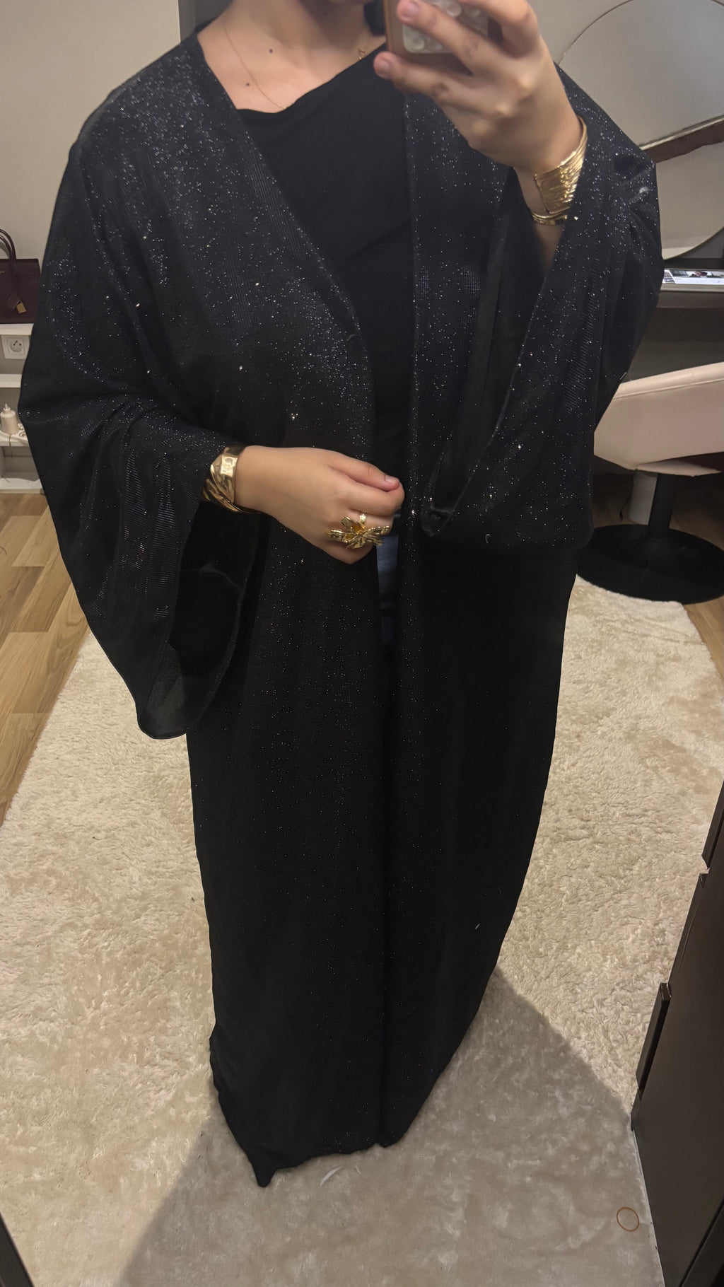 Abaya Diyā Black (PRÉCOMMANDE)